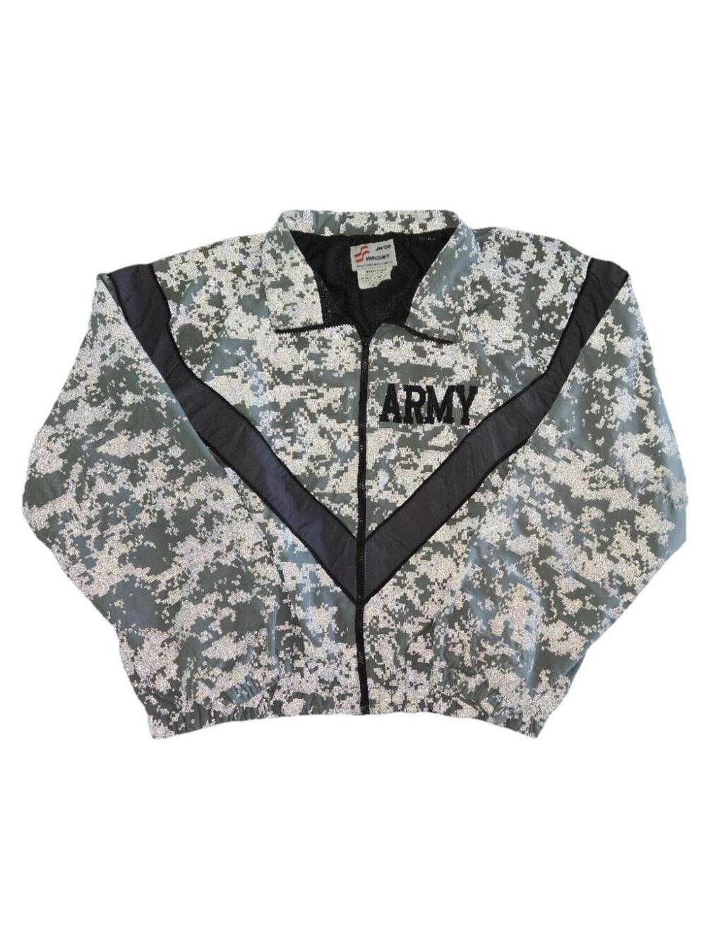 Army Skilcraft JWOD Zip Up Jacket/Windbreaker Size Medium/Short EUC